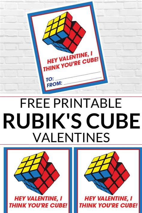 Rubik S Cube Valentine Printable